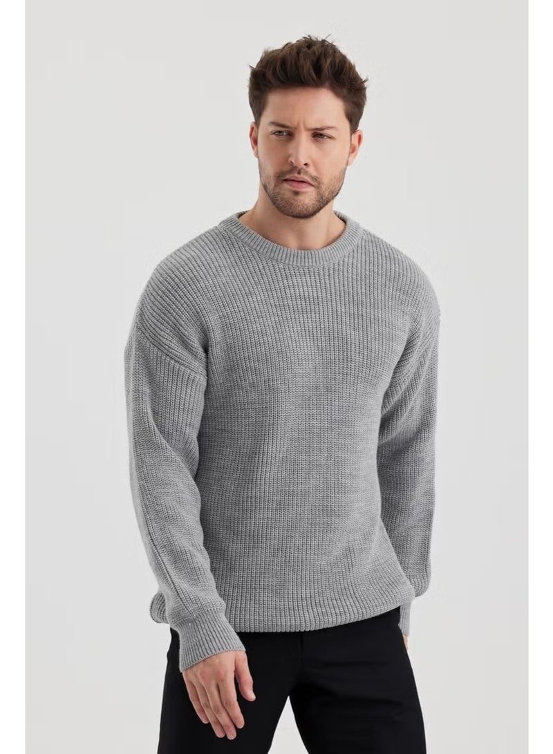Cool Tarz Cool Style Men's Regular Fit Crew Neck Knitted Sweater - Image 2